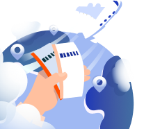 Adineh travel stay and trip illustration